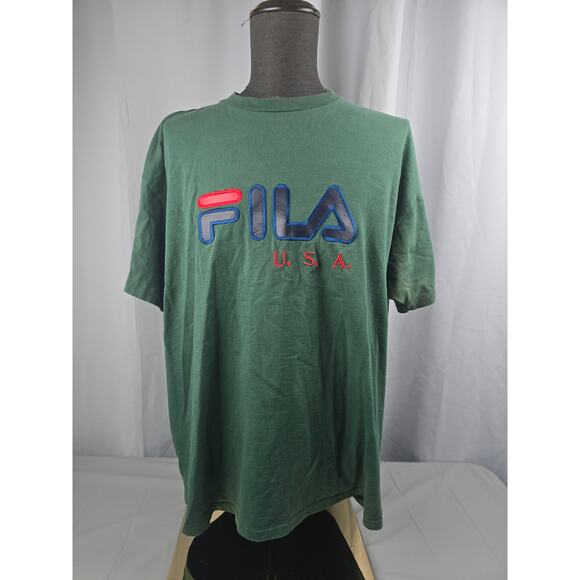 Vintage Fila Men's T Shirt XL Made in the USA Green‎ - Picture 8 of 13